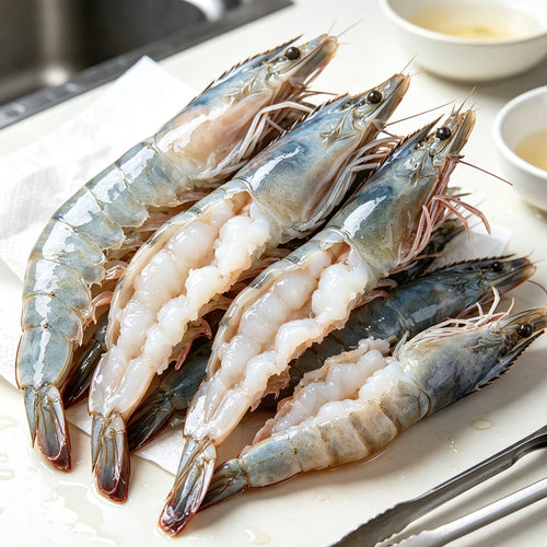 Fresh Raw Blue Tiger Prawns