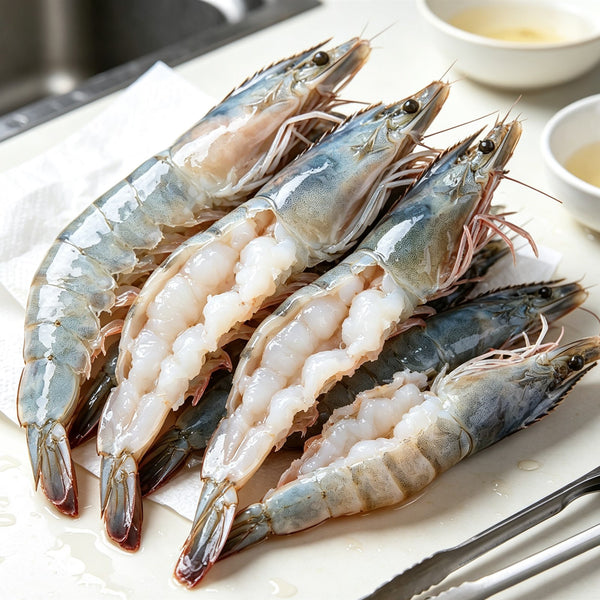 Fresh-Frozen Raw Blue Tiger Prawns