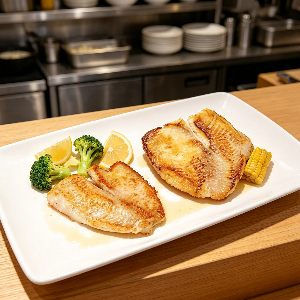 Golden Pan-Seared Tilapia Fish Fillets