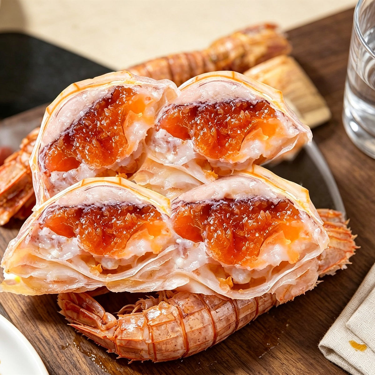 Fresh Cooked Mantis Shrimp with Roe