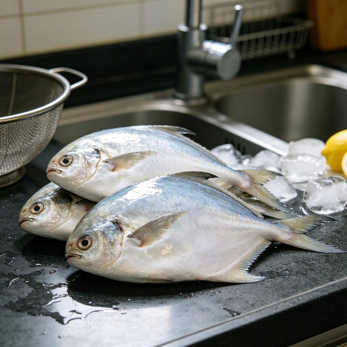 Fresh Whole Silver Pomfret Fish