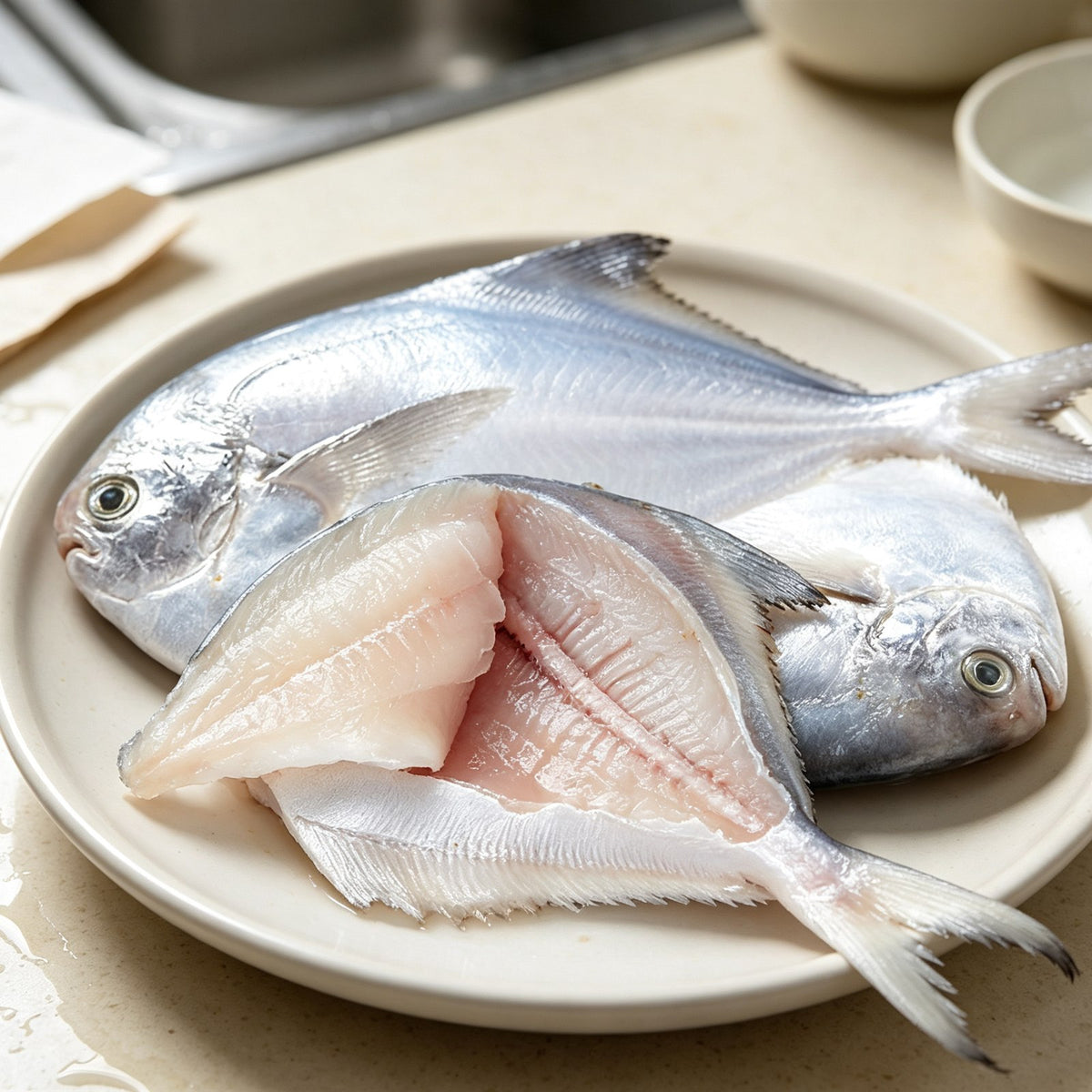 Fresh Whole Silver Pomfret Fish
