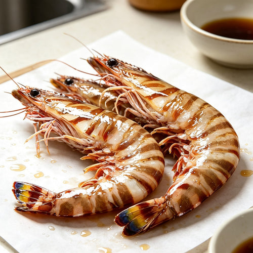 Fresh Jumbo Tiger Prawns with Stripes