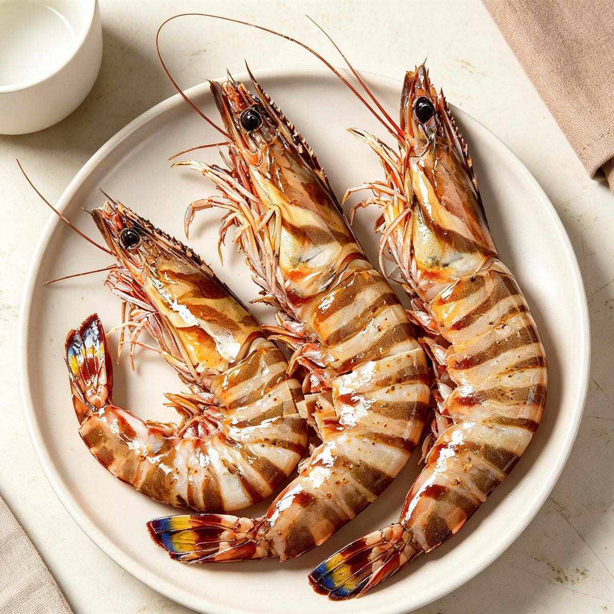 Fresh Jumbo Tiger Prawns with Stripes